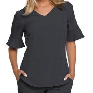 ✨ 3/4 Flutter Sleeve Scrub Top ✨